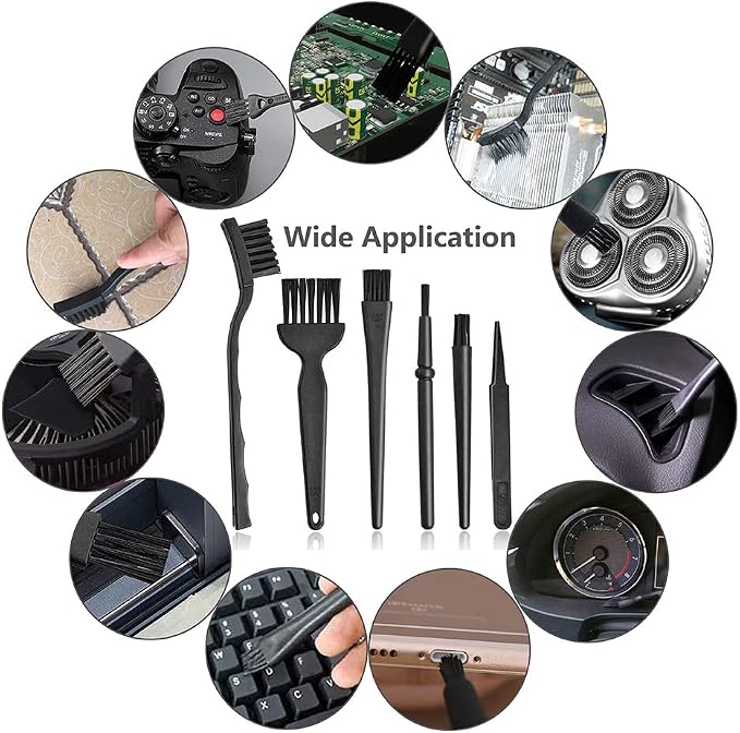 Keyboard Brush, 6 in 1 Multi-Purpose Portable Plastic Handle Nylon Anti Static - Image 5