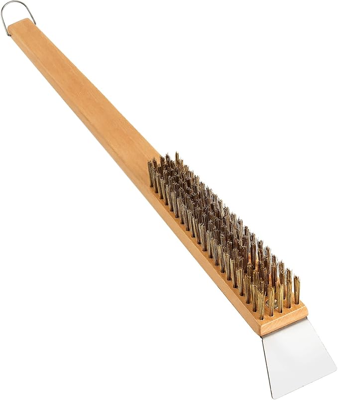 Lrui Pizza Oven Brush, Copper Wire Pizza Stone Cleaning Brush - Image 4