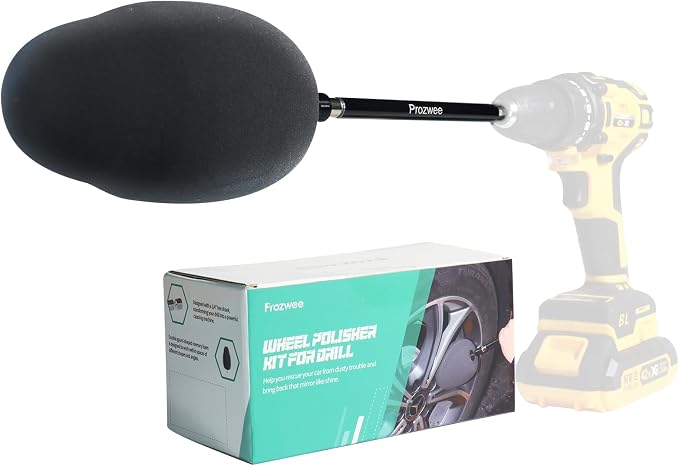 Wheel Polisher with Drill Bit Extension, 1/4"Hex Shank by Prozwee