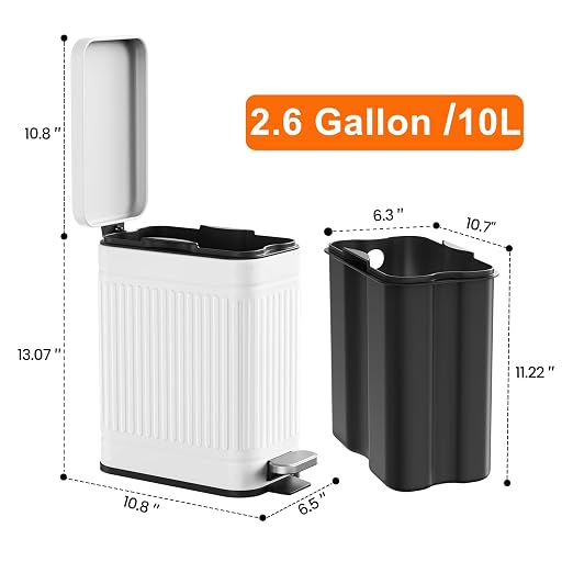 TrashAid Bathroom Trash Can - Image 5