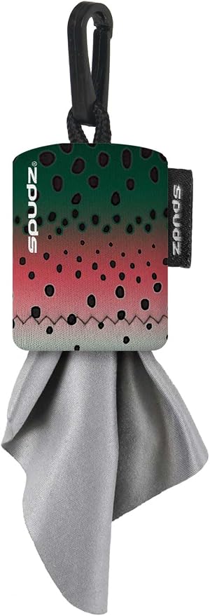 SPUDZ Classic Microfiber Lens Cleaner – Clip-On Pouch, Washable – by ALPINEINNOVATIONS