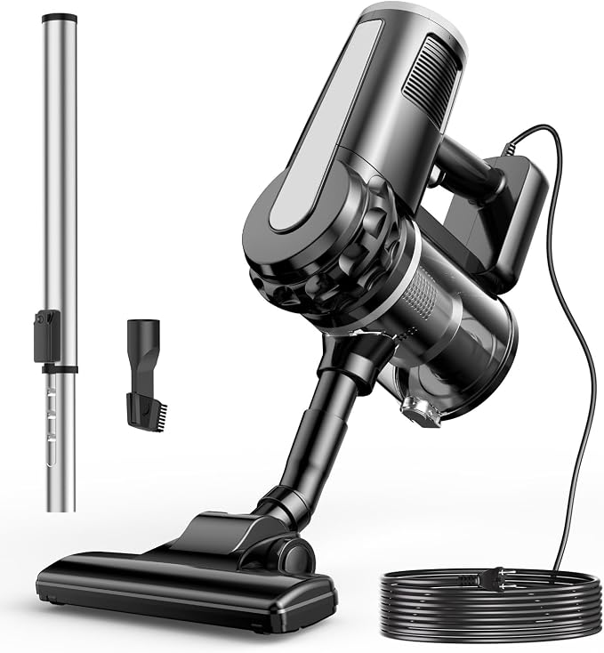 qimedo Corded Stick Vacuum Cleaner C1, 600W Plug in Stick Vacuum Cleaner by qimedo