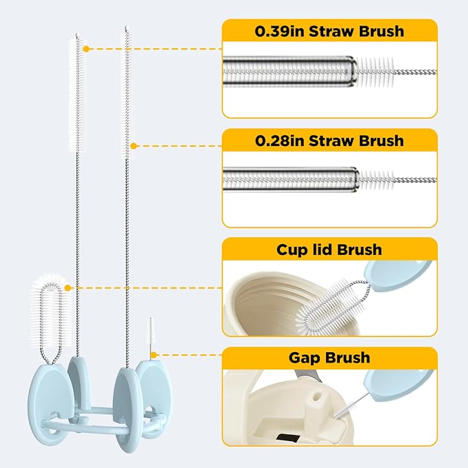 Straw Brush Set, 4 Piece Cleaner Kit - Image 3