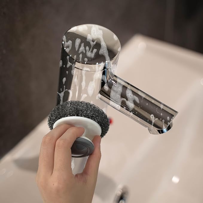 2Pcs Stainless Steel Scrubber Dish Scrub Brush - Image 3