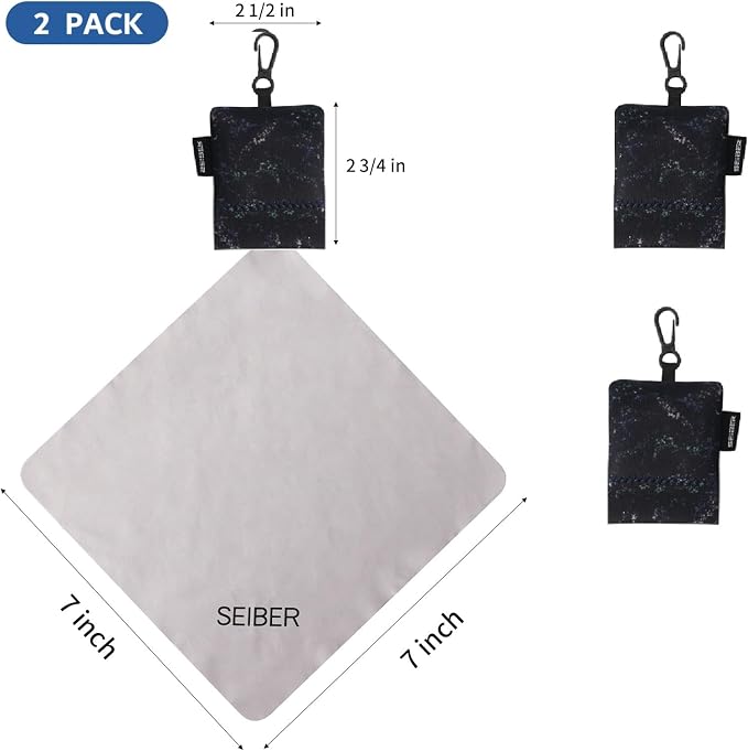 SEIBER Eyeglass Cleaning Microfiber Cloth, 7 x 7 inch Glasses Cloth - Image 3