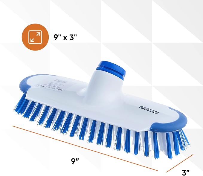 Superio Deck Scrub Brush Head Heavy Duty Stiff Bristles Replacement, Brush - Image 2