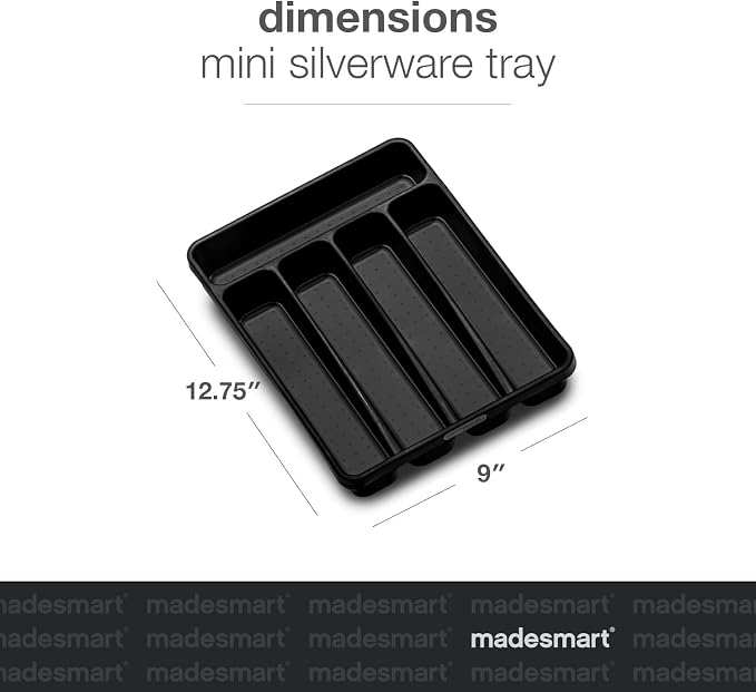 madesmart Classic Mini Silverware Tray Soft Grip, Non-Slip Kitchen Drawer - Image 4