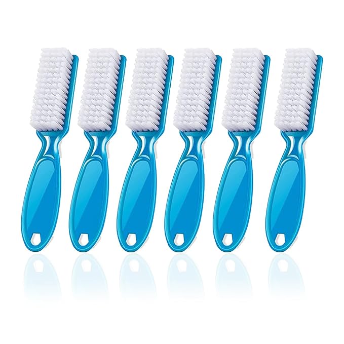 6Pcs Nail Brush for Cleaning Fingernails, Handle Grip Cleaning Brush for Nail by SQULIGT