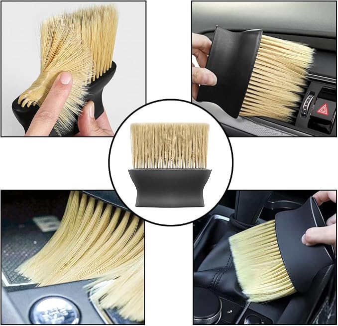 Ziciner Car Interior Detailing Brush, Ultra-Soft Auto Hair Bristles Removal - Image 4