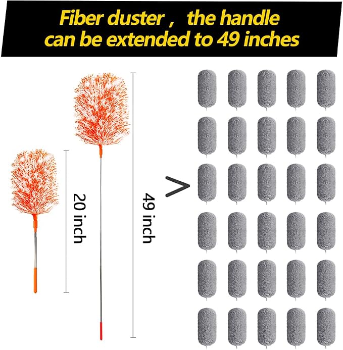 Extendable 20-49inches Microfiber Feather Duster - Image 7
