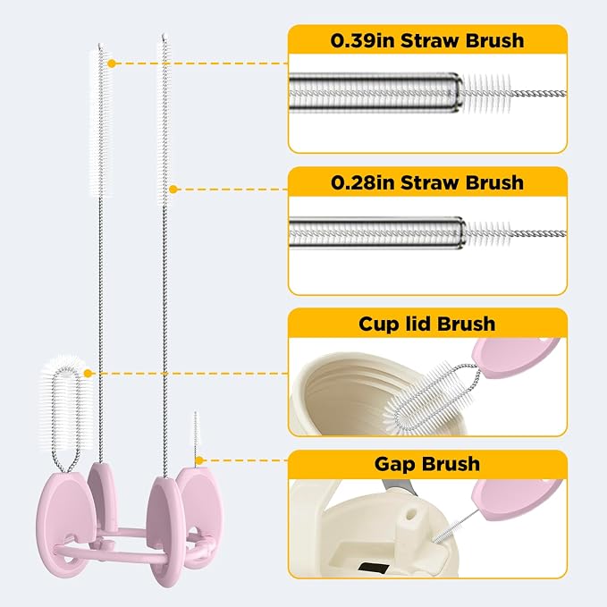 Straw Brush Set, 4 Piece Cleaner Kit - Image 3