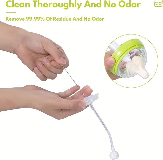 8 Pcs Sponge Nipple Bottle Brushes, Baby Bottle Brush - Image 6