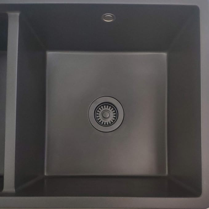 3-1/2 Inch Polymer Black Sink Drain Assembly - Image 4