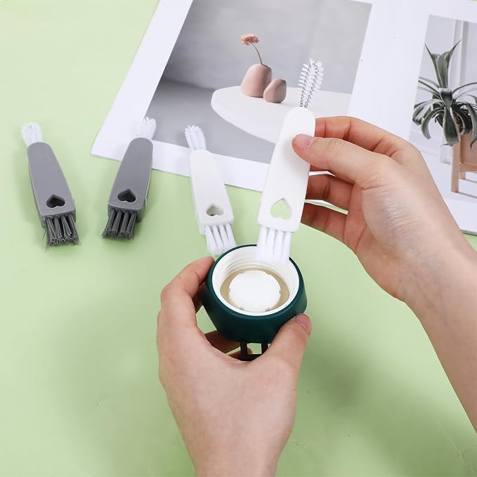 4Pcs 3 in 1 Cup Lid Cleaning Brush, Crevice Cleaning Brush Set Mini - Image 6