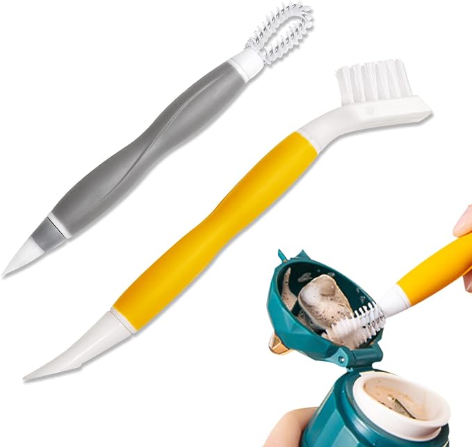 Grout Cleaning Brush Set 2 Pack Crevice Detail Cleaner Brush Multi-Purpose Scrub by Jipaziy