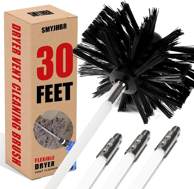 Particle Furnace Cleaning Brush, Chimney Brush, Dryer Vent Cleaner Kit by SMYJHBR