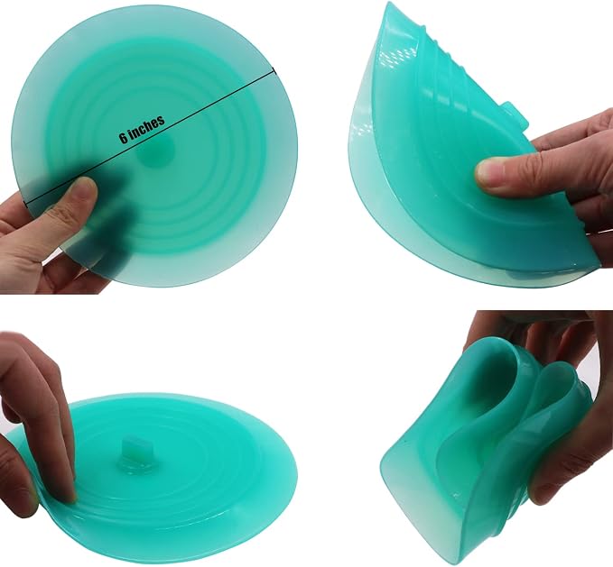 V-TOP Tub Stopper 2 Pack, 6 inches Large Silicone Drain Plug Hair Stopper Flat - Image 6
