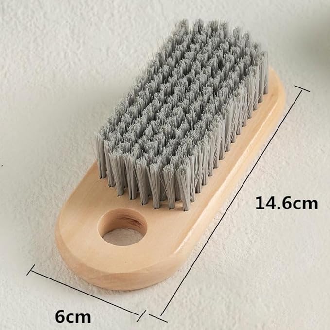 2 Pcs Long Handle Wood Laundry Brush - Image 4