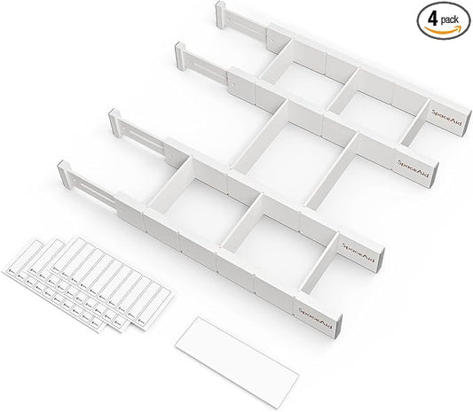 SpaceAid Bamboo Drawer Dividers by SpaceAid