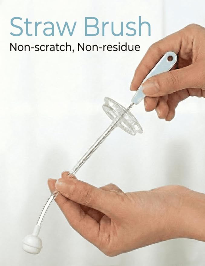 Baby Bottle Brush Set, Bottle Cleaner, 2 Hidden Nipple Brush, 2 Straw Brush - Image 6