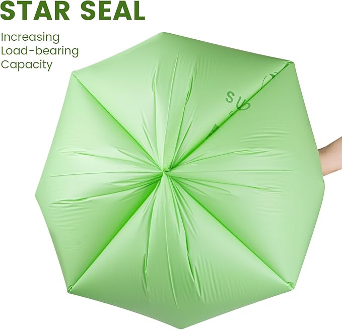 SUPERBIO 96 Gallon Compostable Lawn & Leaf Bags, Extra Thick 1.57 Mil, Large - Image 3