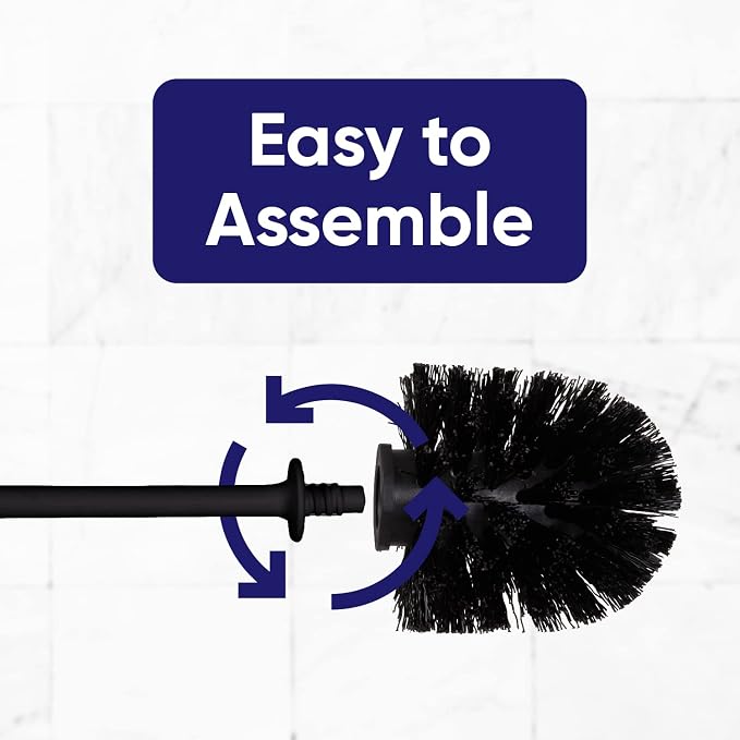 Toilet Brush Cleaner and Holder Black Toilet Bowl Cleaner Brush - Image 9