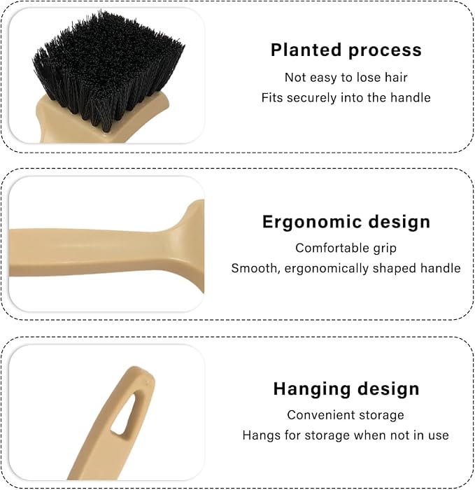Car Carpet Cleaning Brush, Wheel Hub Scrub Brush Floor Mat Cleaning Brush - Image 3