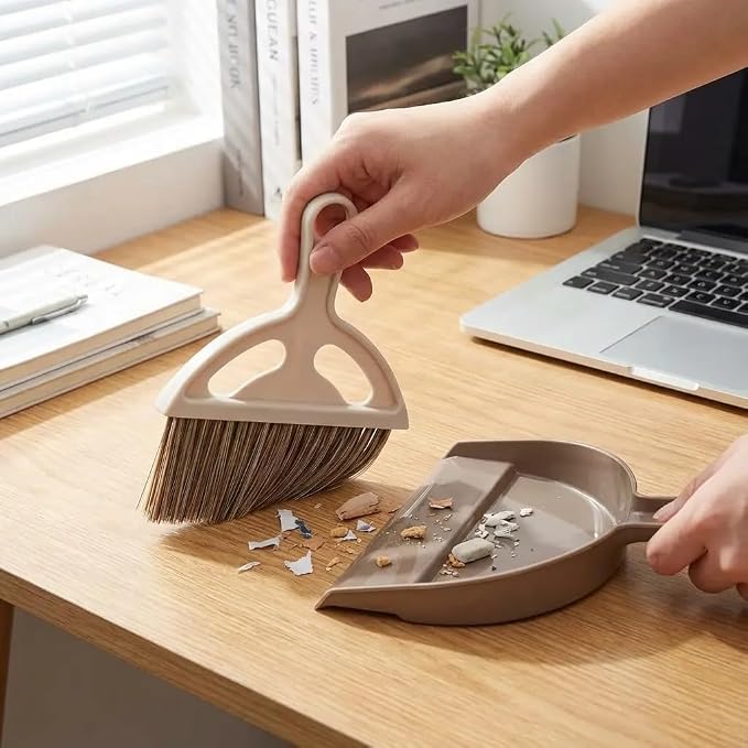 Mini Broom and Dustpan Set, Small Handheld Broom and Dustpan - Image 4