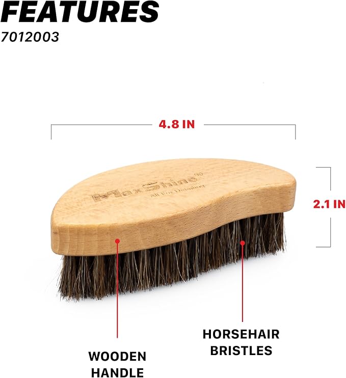 Maxshine Universal Ergonomic Interior Detailing Brush | Soft Horsehair & PP - Image 2