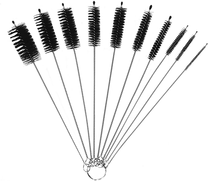 Straw Cleaner Brush Set, Shower Head Cleaner Tool, Nylon Pipe Tube Cleaner by Ajedrmy