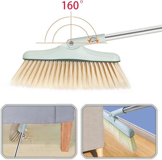Broom and Dustpan Set for Home, Long Handle Dust Pan and Broom Combo for Indoor - Image 5