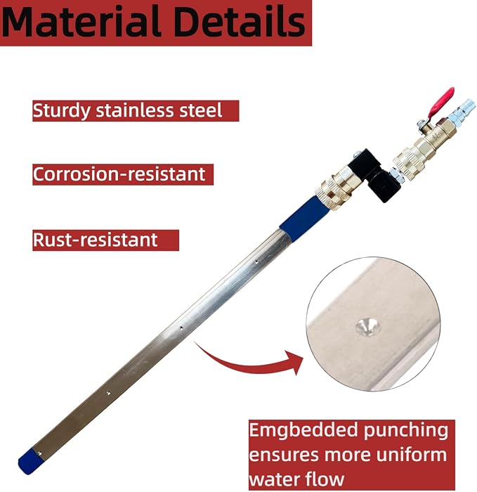 24" Radiator Cleaning Wand, Water and Air Dual-Use Cleaner Wand 4500 PSI - Image 5