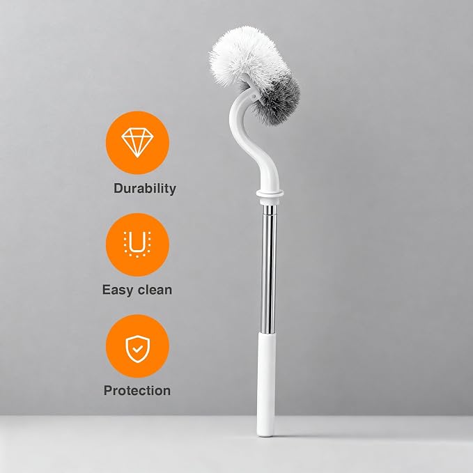 Lefree Toilet Brush and Holder Set, Bathroom Cleaner Brush Set, Curved Design - Image 8