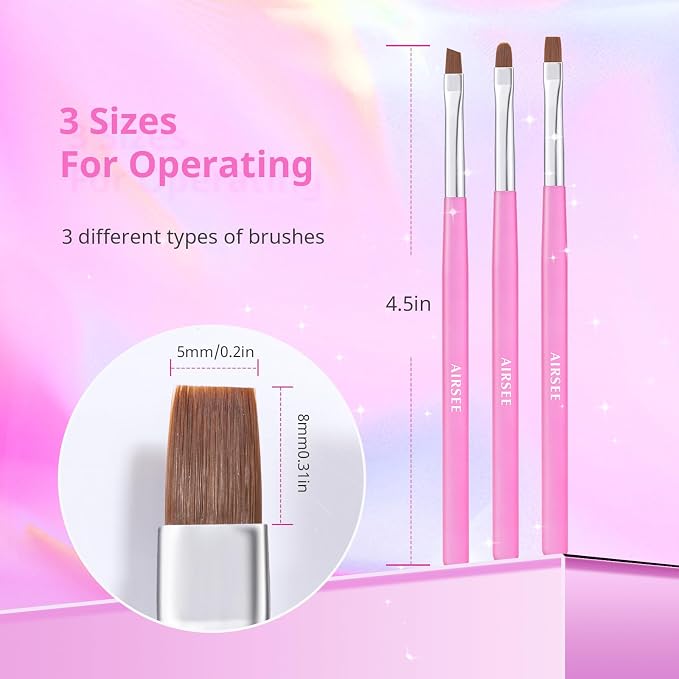 AIRSEE Nail Art Clean Up Brushes, Painting Brushes, Art Design DIY Tools - Image 7