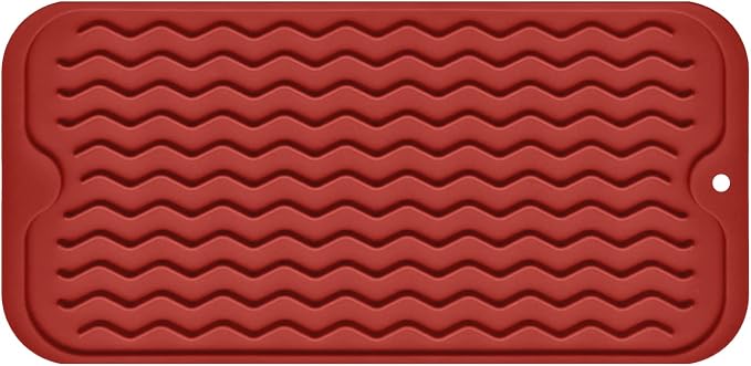 Silicone Dish Drying Mat, Non-Slip Easy Clean Sink Mat Large Heat-resistant by MODENGKONGJIAN