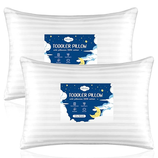 Toddler Pillow,13 x 18 Kid Pillows for Sleeping,Machine Washable Kids Pillow, Perfect for Travel,Toddlers Cot(Not Included Pillowcase)