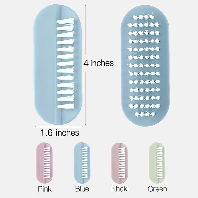 4 Pack Nail Brush for Cleaning Fingernails, Double-Sided Hand & Nail Scrubber - Image 5