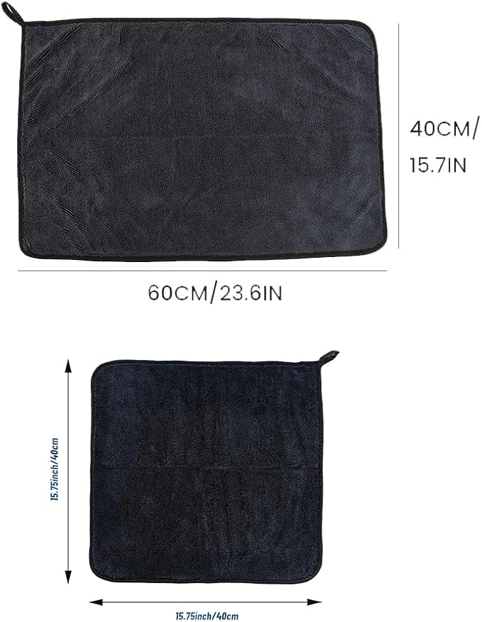Shiny Microfiber Wipes Bath Shower Cleaning Cloths, 1300gsm Super Absorbent - Image 4