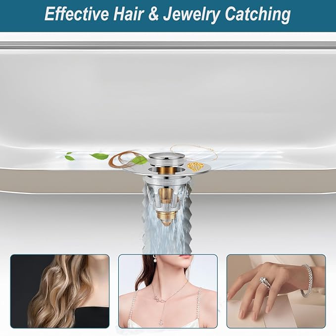 Universal Bathroom Sink Stopper - Image 6