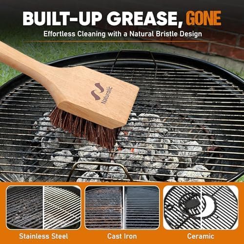 All-Natural Wooden Grill Brush and Grill Cleaner | Works as Scraper Tool - Image 3