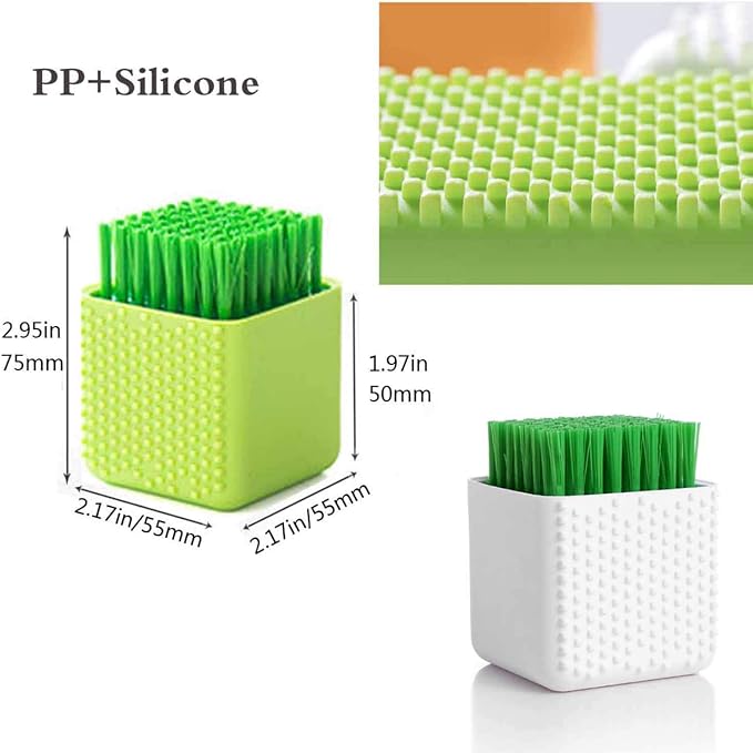 2 Pack Silicone Laundry Brush Scrub Multi-use Household Cloth Washing Brush - Image 5