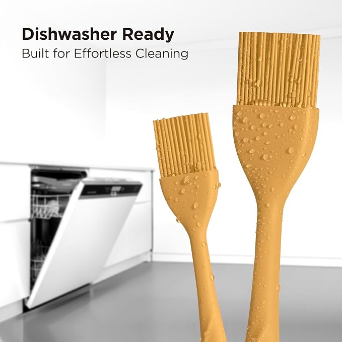 Kitchen Mama WaltzGrip Platinum Silicone Basting Pastry Brush: Set of 2 - Image 6