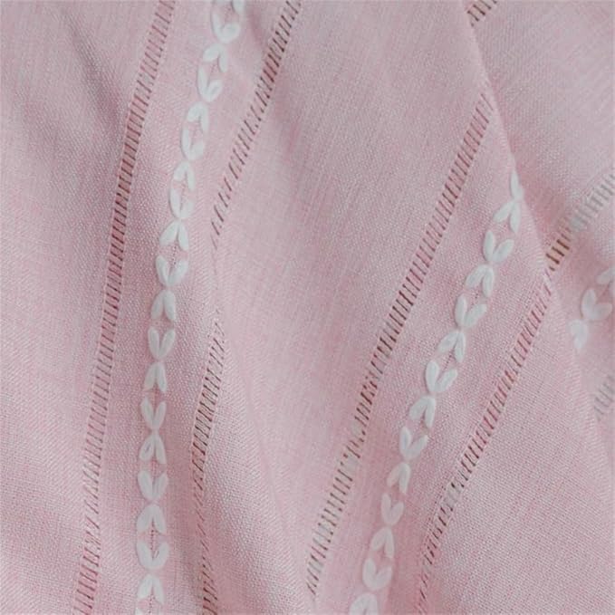 Bedside Table Cloth with Tassel Small Table Cover for Nightstand,Bedside Table TV Microwave (Pink, 17.7 * 39.4inches)