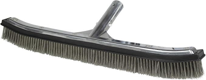 Poolmaster 20183, 18 Inch, 18-Inch Aluminum-Back Swimming Pool Algae Brush by Poolmaster