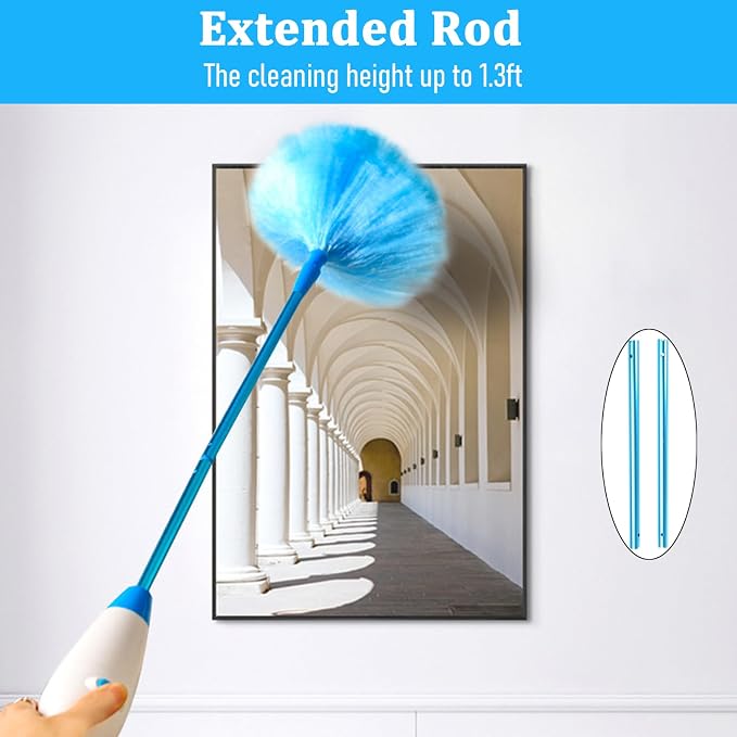 Multifunction Dust Collector Cleaning Brush Feather-Spin Duster Cleaning Tool - Image 5