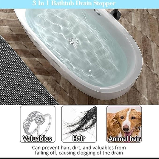 3-in-1 Bathtub Drain Stopper - Image 2