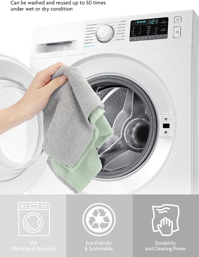 Fantasticlean Microfiber Cleaning Cloth Roll -75 pack, Tear Away Microfiber - Image 5