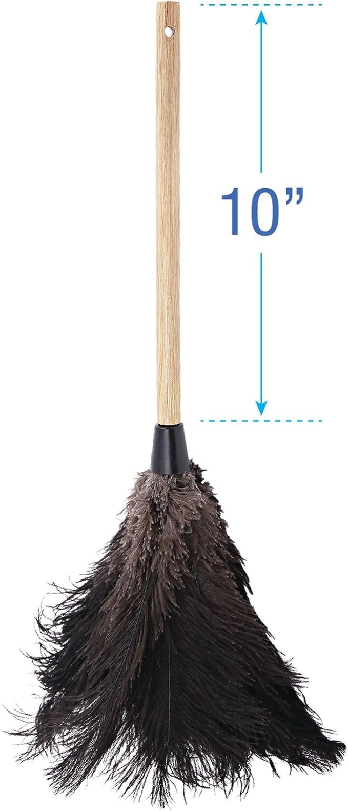 Boardwalk BWK20BK 10 in. Handle Professional Ostrich Feather Duster - Image 2