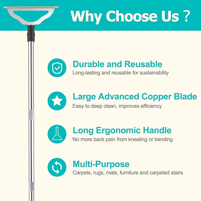 Carpet Rake for Pet Hair Removal - Image 6