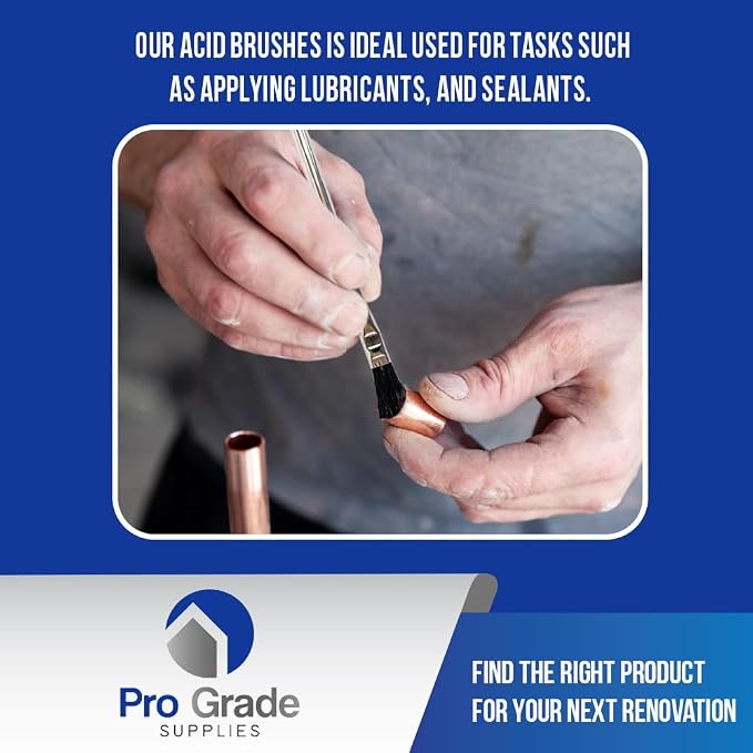 Pro Grade - Acid Brushes - 36 Count 3/8 Inch Boar Hair Acid Flux Brushes - Image 3
